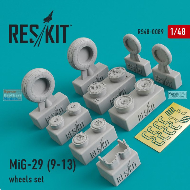 RESRS480089 1:48 ResKit MiG-29 (9-13) Fulcrum Wheels Set