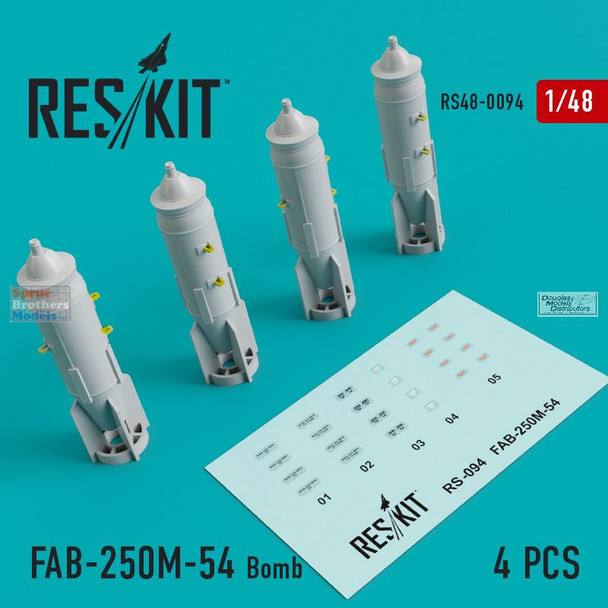 RESRS480094 1:48 ResKit FAB-250M-54 Bomb Set