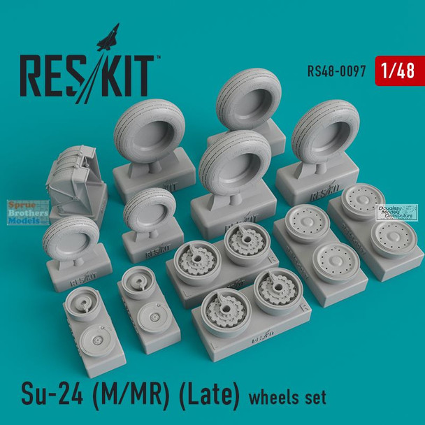 RESRS480097 1:48 ResKit Su-24M Su-24MR Fencer Wheels Set