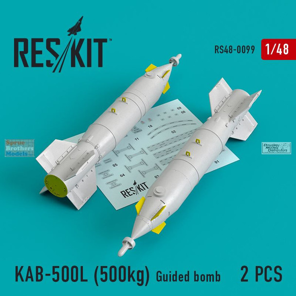 RESRS480099 1:48 ResKit KAB-500L 500kg Corrected Air Bomb Set