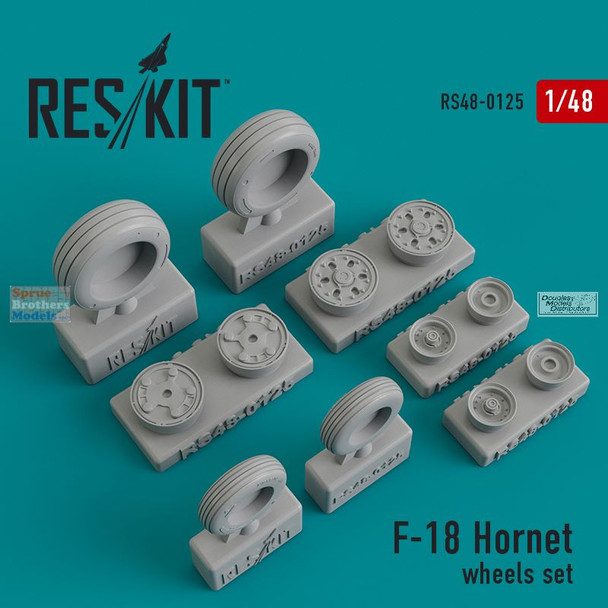 RESRS480125 1:48 ResKit F-18A F-18B F-18C F-18D Hornet Wheels Set