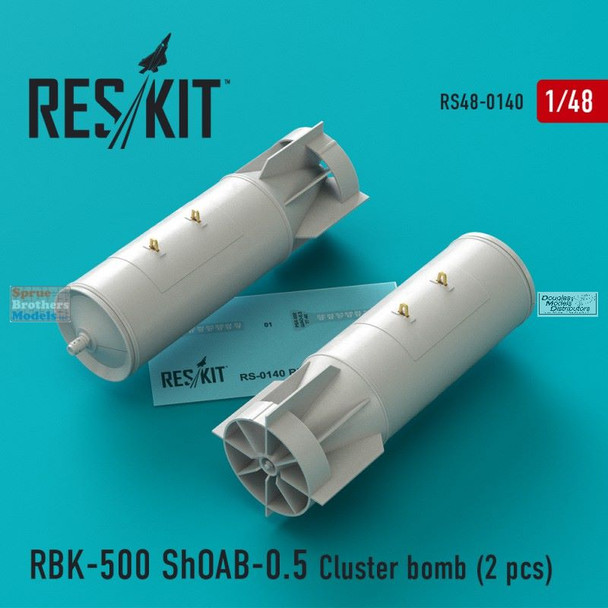 RESRS480140 1:48 ResKit RBK-500 Shoab-0.5 Cluster Bomb Set