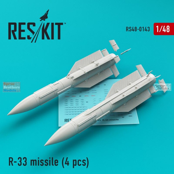 RESRS480143 1:48 ResKit R-33 Missile Set
