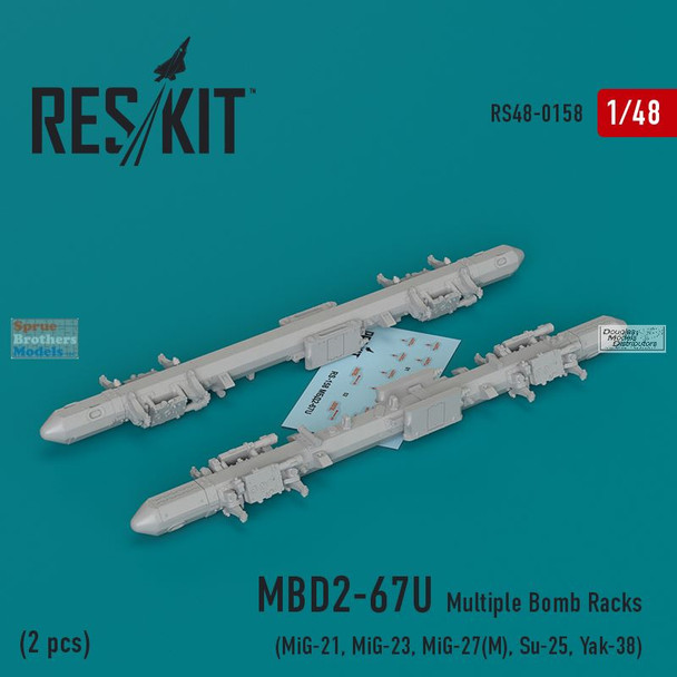 RESRS480158 1:48 ResKit MBD2-67U Multiple Bomb Rack Set