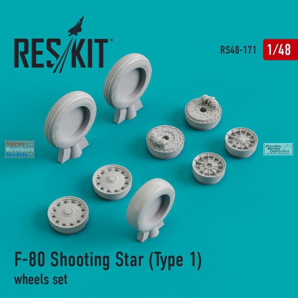 RESRS480171 1:48 ResKit F-80 Shooting Star Type 1 Wheels Set