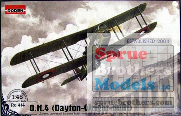 ROD414 1:48 Roden Airco DH.4 Dayton-Wright Built #414