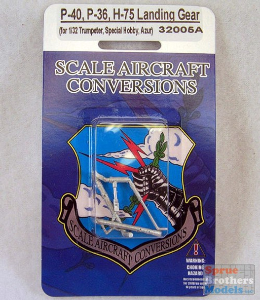 SAC32005A 1:32 Scale Aircraft Conversions - P-40 P-36 H-75 Landing Gear Set (TRP/SPH/AZR kit) #32005A