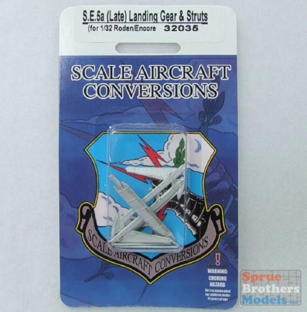 SAC32035 1:32 Scale Aircraft Conversions - SE.5a (Late) Landing Gear & Struts (ROD/ENC kit) #32035