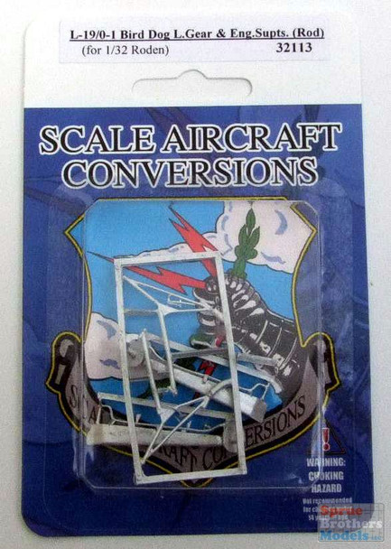 SAC32113 1:32 Scale Aircraft Conversions - L-19/O-1 Bird Dog Landing Gear & Engine Supports (ROD kit)