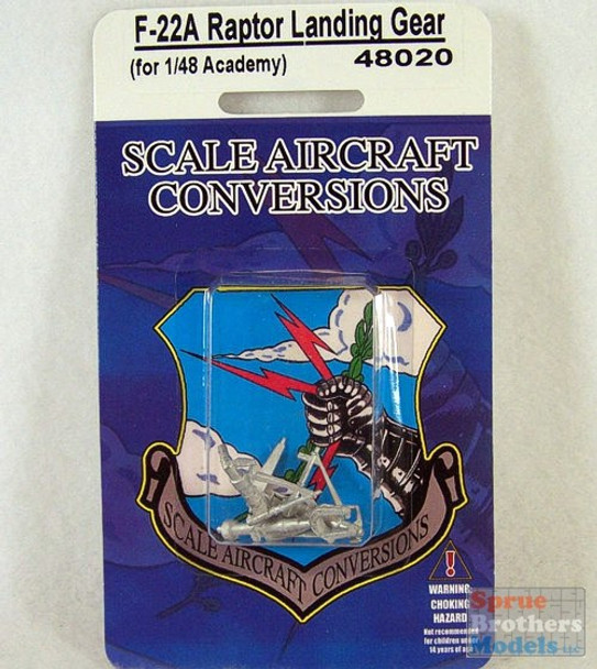 SAC48020 1:48 Scale Aircraft Conversions - F-22A Raptor Landing Gear (ACA kit) #48020