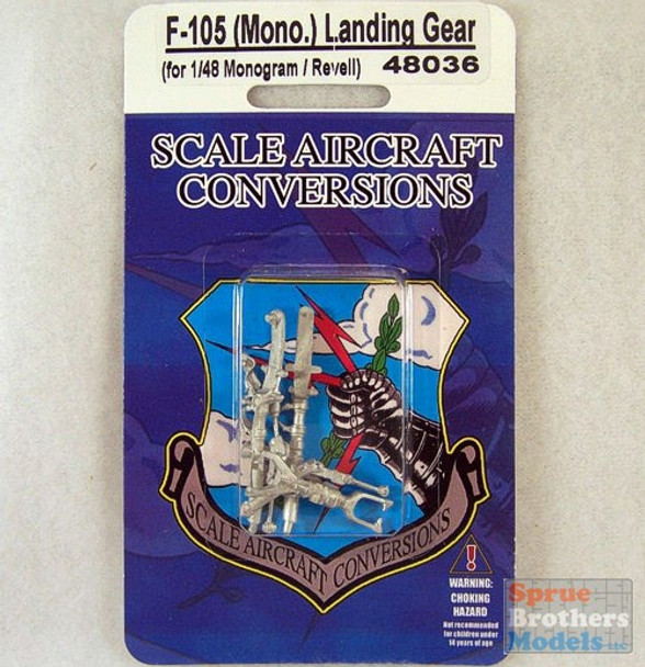 SAC48036 1:48 Scale Aircraft Conversions - F-105 Thunderchief Landing Gear (REV kit) #48036