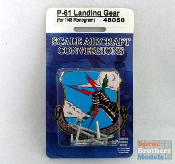 SAC48058 1:48 Scale Aircraft Conversions - P-61 Black Widow Landing Gear (REV kit) #48058