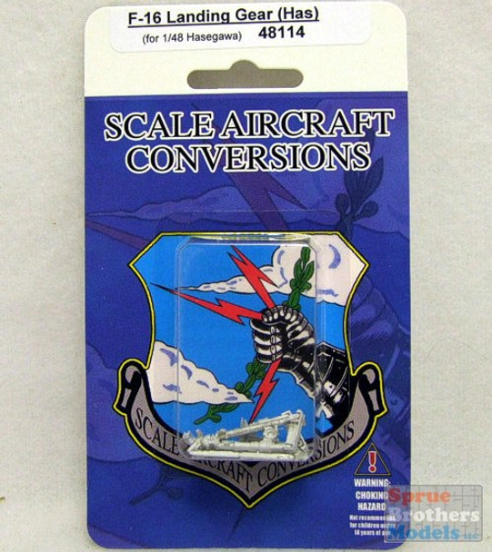 SAC48114 1:48 Scale Aircraft Conversions - F-16 Falcon Landing Gear (HAS kit) #48114