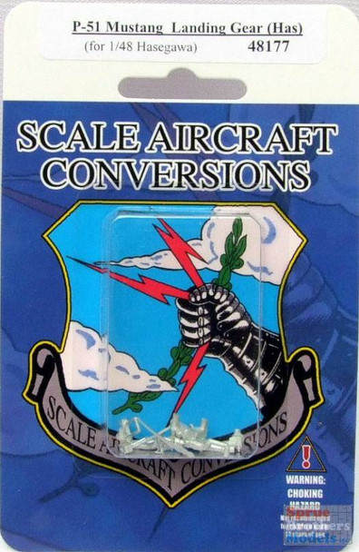 SAC48177 1:48 Scale Aircraft Conversions - P-51 Mustang Landing Gear (HAS kit) #48177