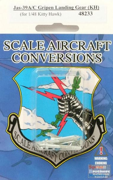 SAC48233 1:48 Scale Aircraft Conversions - JAS-39A JAS-39C Gripen Landing Gear (KTH kit)