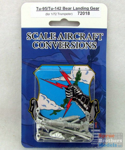 SAC72018 1:72 Scale Aircraft Conversions - Tu-95 Tu-142 Bear Landing Gear Set (TRP kit) #72018