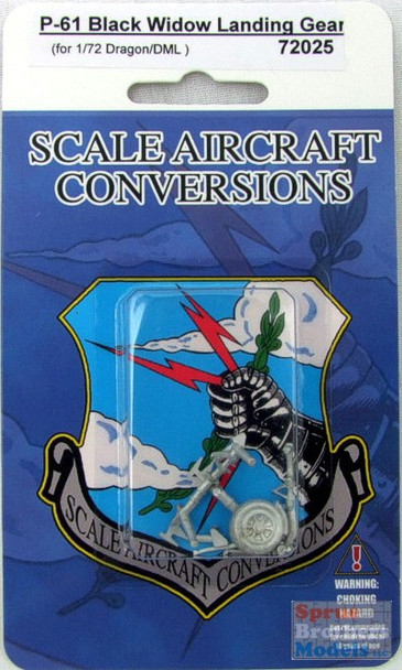 SAC72025 1:72 Scale Aircraft Conversions - P-61 Black Widow Landing Gear Set (DML kit) #72025