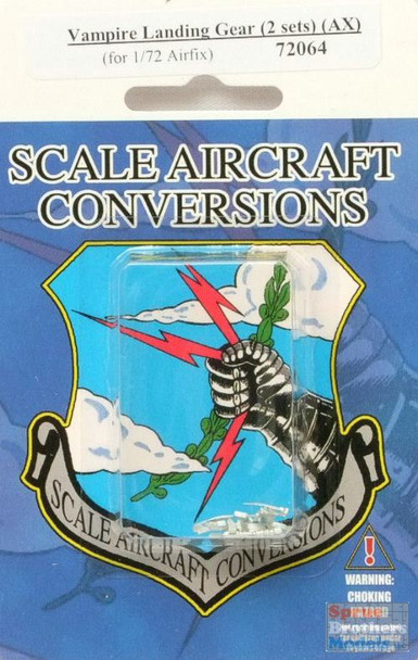 SAC72064 1:72 Scale Aircraft Conversions - Vampire Landing Gear Set (AFX kit)