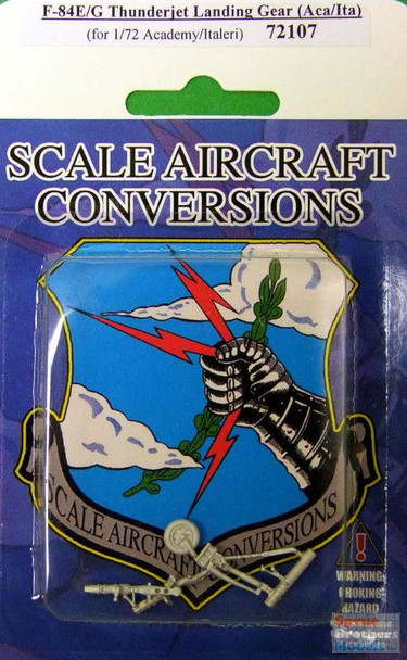 SAC72107 1:72 Scale Aircraft Conversions - F-84E F-84G Thunderjet Landing Gear Set (ACA/ITA kit)
