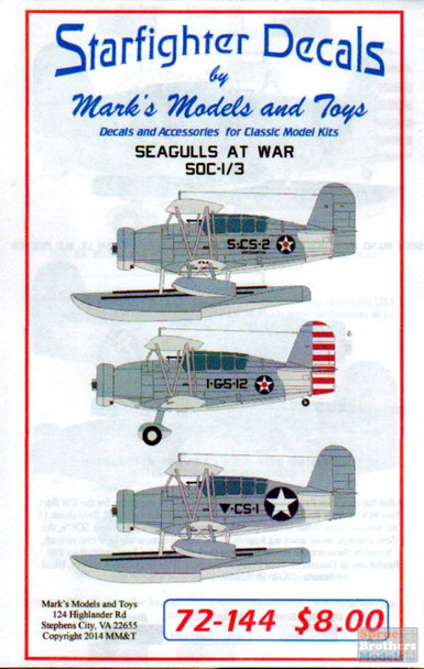 SFD72144 1:72 Starfighter Decals - SOC-1 SOC-3 Seagulls at War