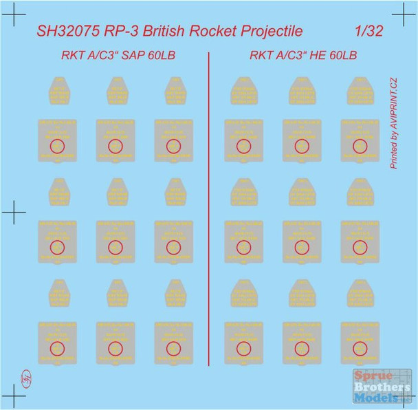 SPH32075 1:32 Special Hobby RP-3 60lb SAP/HE 'British WWII Rocket Projectile'