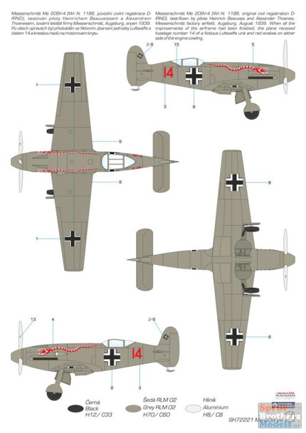 SPH72221 1:72 Special Hobby Messerschmitt Me 209V4