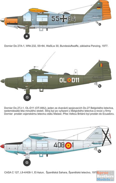 SPH72327 1:72 Special Hobby Dornier Do 27 / CASA C-127 'German, Spanish and Belgian Service'