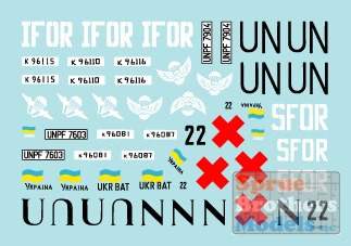 SRD35987 1:35 Star Decals - Balkan Peacekeepers Ukrainian BTR-70