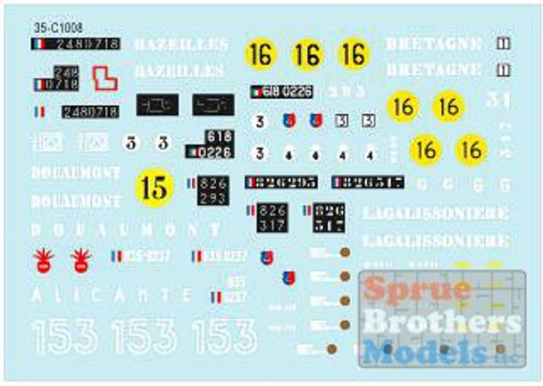 SRD35C1008 1:35 Star Decals - AMX-13 Chaffee AMS-13/75 SS-11 ATGW