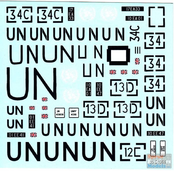 SRD35C1066 1:35 Star Decals - FV432 Trojan UNPROFOR 1992-95 Balkan Peacekeepers Part 6