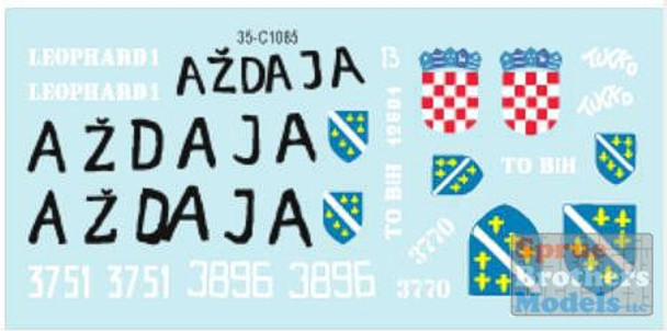 SRD35C1085 1:35 Star Decals - M47 Patton - Balkan War & Peace