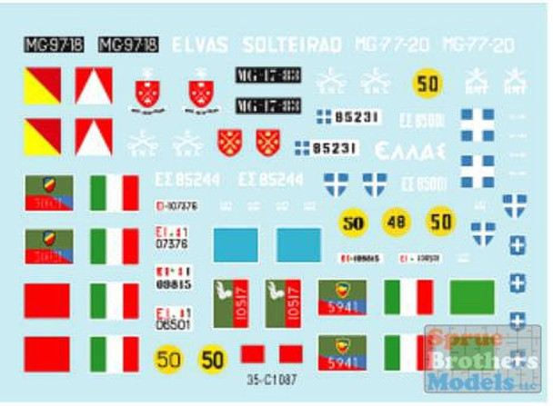 SRD35C1087 1:35 Star Decals M47 Patton Part 3: NATO South (Portugal, Italy & Greece)