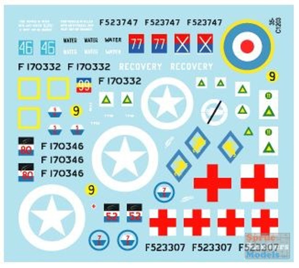 SRD35C1203 1:35 Star Decals - Allied M3A1 White Scout Car Italy 1943-45 (Poland NZ South Africa Britain)