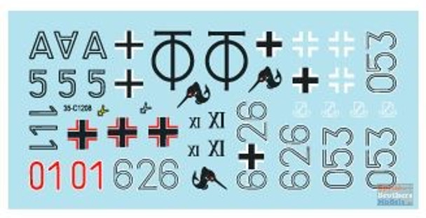 SRD35C1208 1:35 Star Decals - German Tank in Italy #8 Mixed AFVs