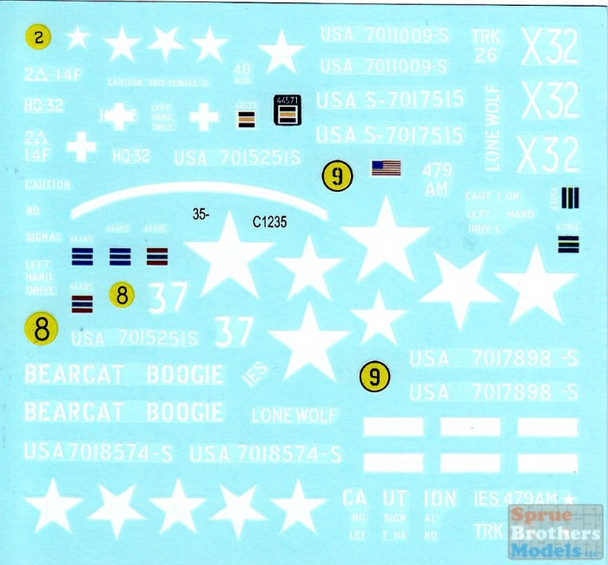 SRD35C1235 1:35 Star Decals - US Amphibians  - 75th D-Day Special Normandy and France in 1944