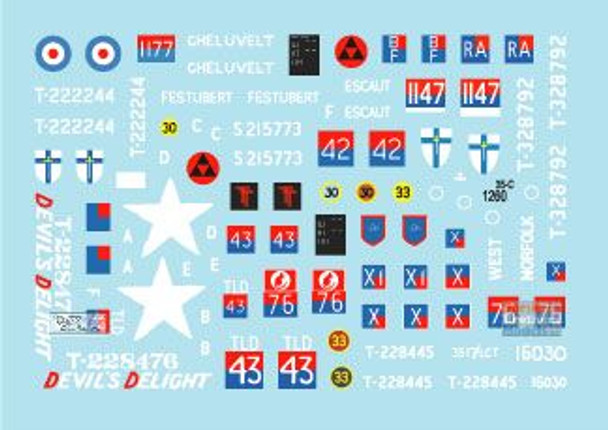 SRD35C1260 1:35 Star Decals - Royal Artillery in NW Europe 1944-45 Part 3 Sherman M7 Priest