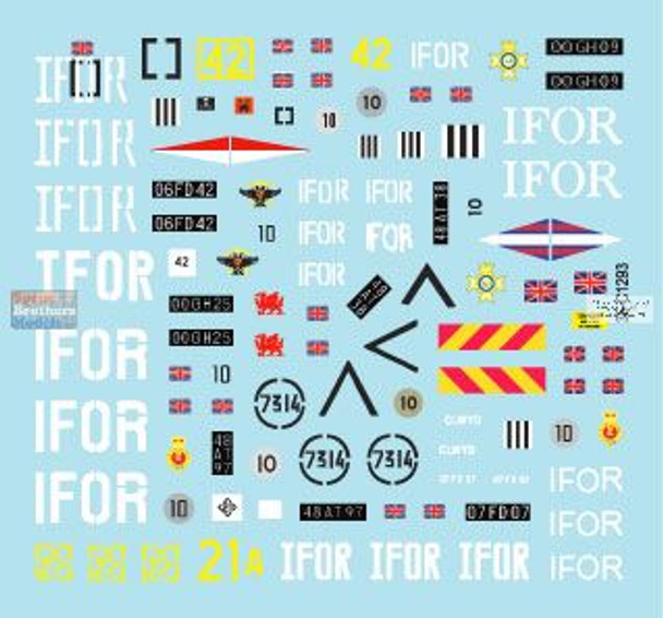 SRD35C1293 1:35 Star Decals - Balkan Peacekeepers #11: FV103 FV105 FV107