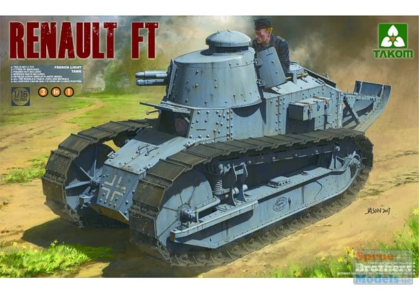 TAK01004 1:16 Takom French Light Tank Renault FT