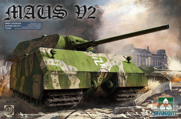 TAK02050 1:35 Takom Maus V2 WW2 German Super Heavy Tank