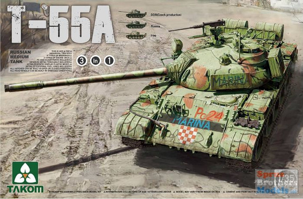 TAK02056 1:35 Takom Russian T-55A Medium Tank