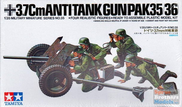 TAM35035 1:35 Tamiya 3.7cm Anti-Tank Gun Pak 35/36