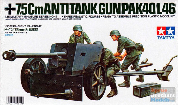 TAM35047 1:35 Tamiya 7.5cm PaK 40 / L46 Anti Tank Gun