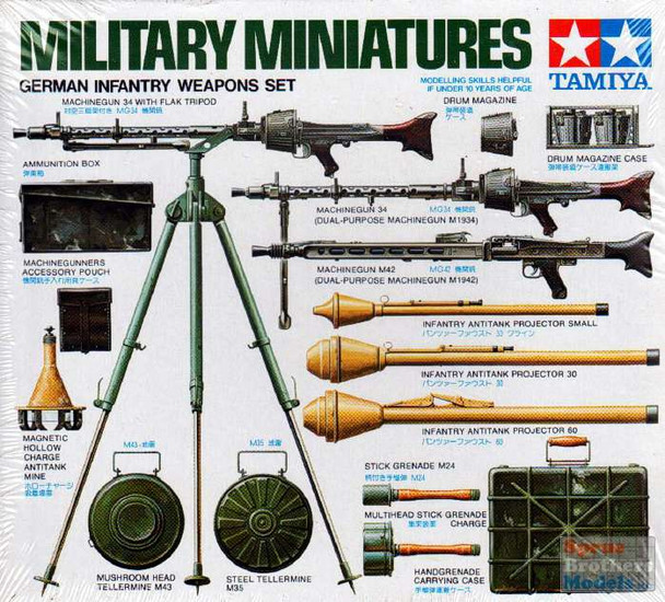 TAM35111 1:35 Tamiya German Infantry Weapons Set