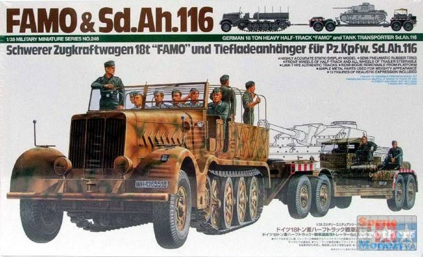 TAM35246 1:35 Tamiya FAMO 18 ton Half Track & Trailer #35246