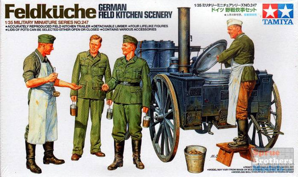 TAM35247 1:35 Tamiya German Field Kitchen Scenery Set #35247