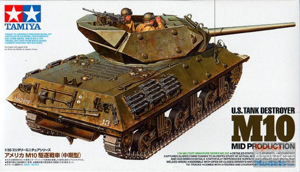 TAM35350 1:35 Tamiya M10 Wolverine Mid Production US Tank Destroyer