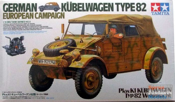 TAM36205 1:16 Tamiya German Kubelwagen Type 82 European Campaign