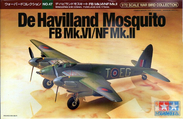 TAM60747 1:72 Tamiya DeHavilland Mosquito FB Mk.VI/NF Mk.II