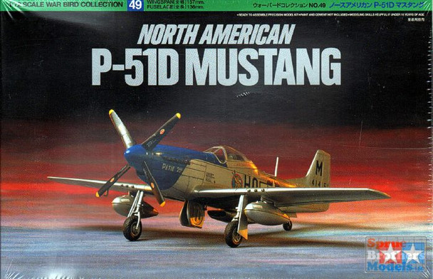 TAM60749 1:72 Tamiya North American P-51D Mustang