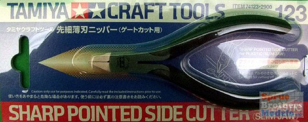 TAM74123 Tamiya Sharp Pointed Side Cutter for Plastic (Slim Jaw)